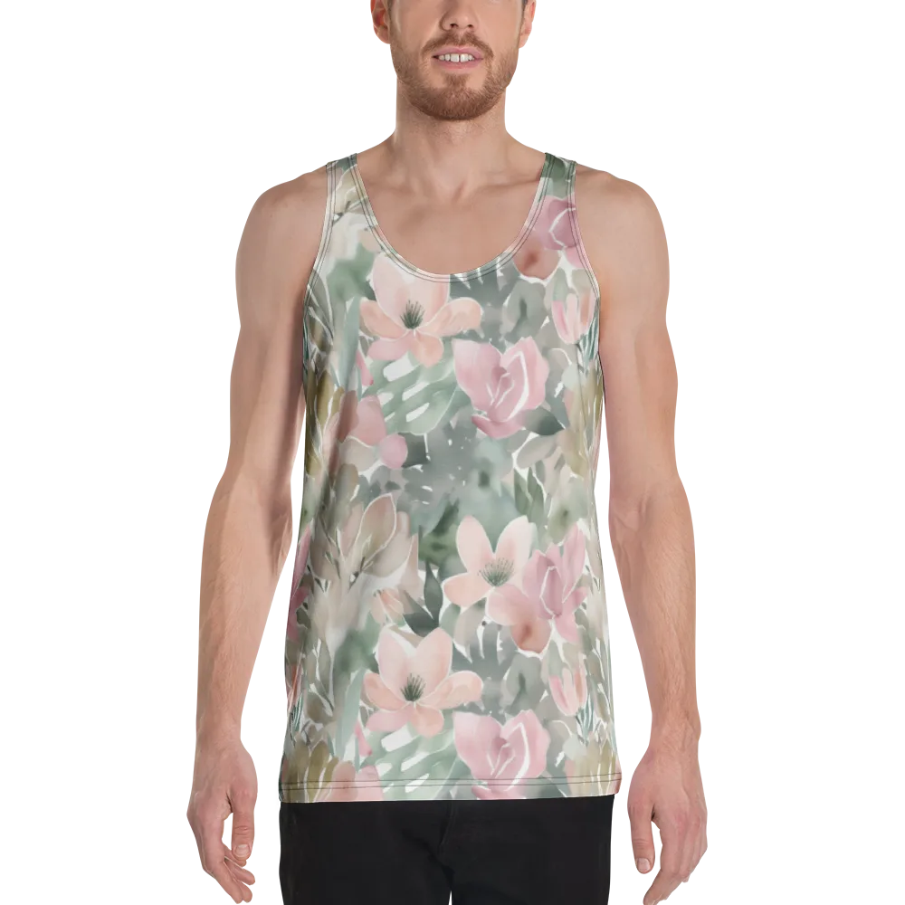 Sage Blossom on Men's Tank Top — Front