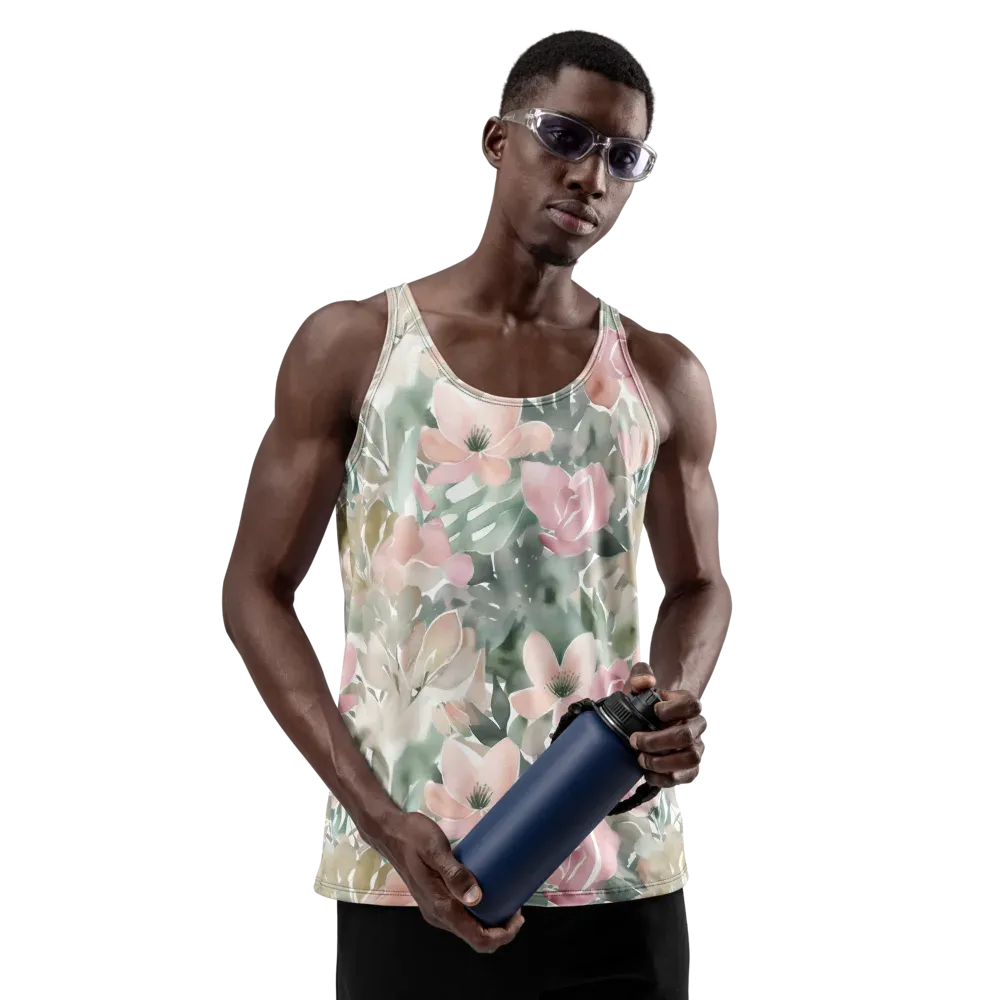 Sage Blossom on Men's Tank Top — Front