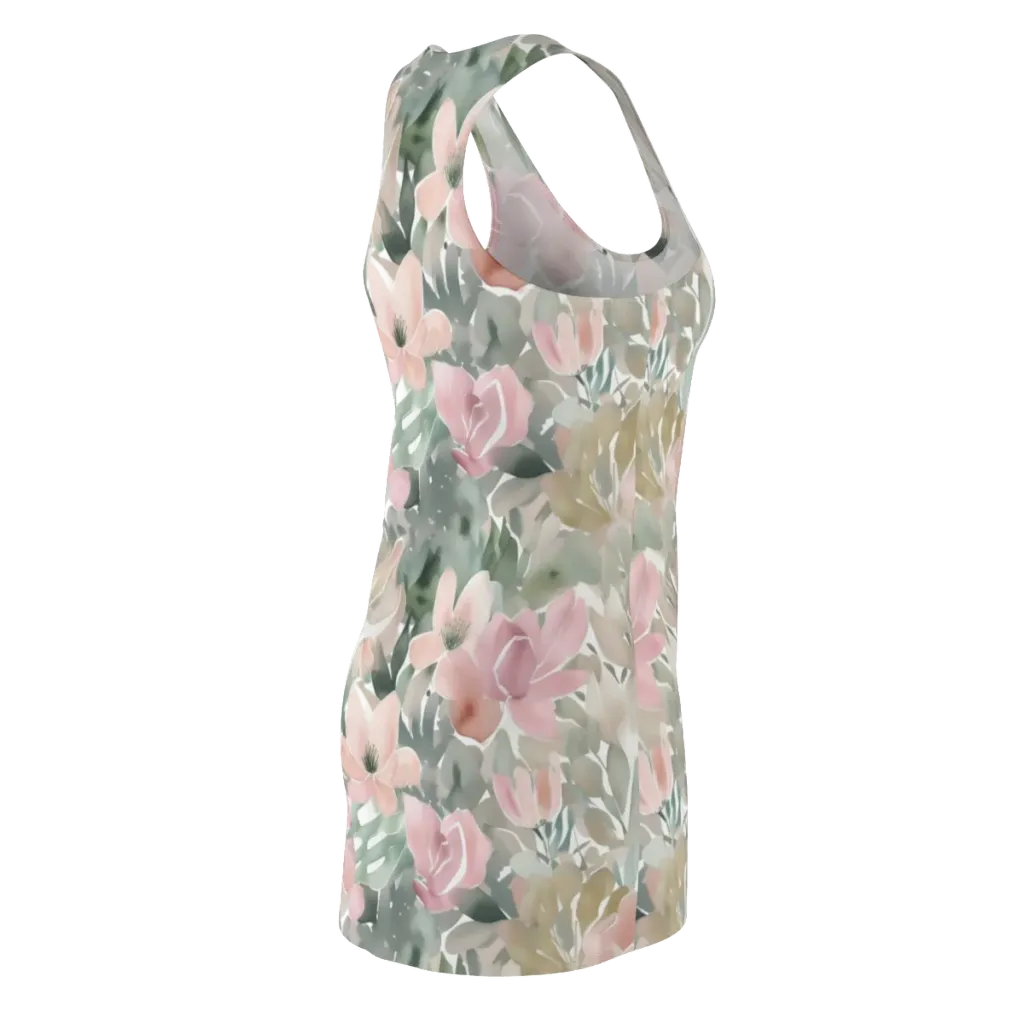 Sage Blossom on Racerback Dress — Back Side