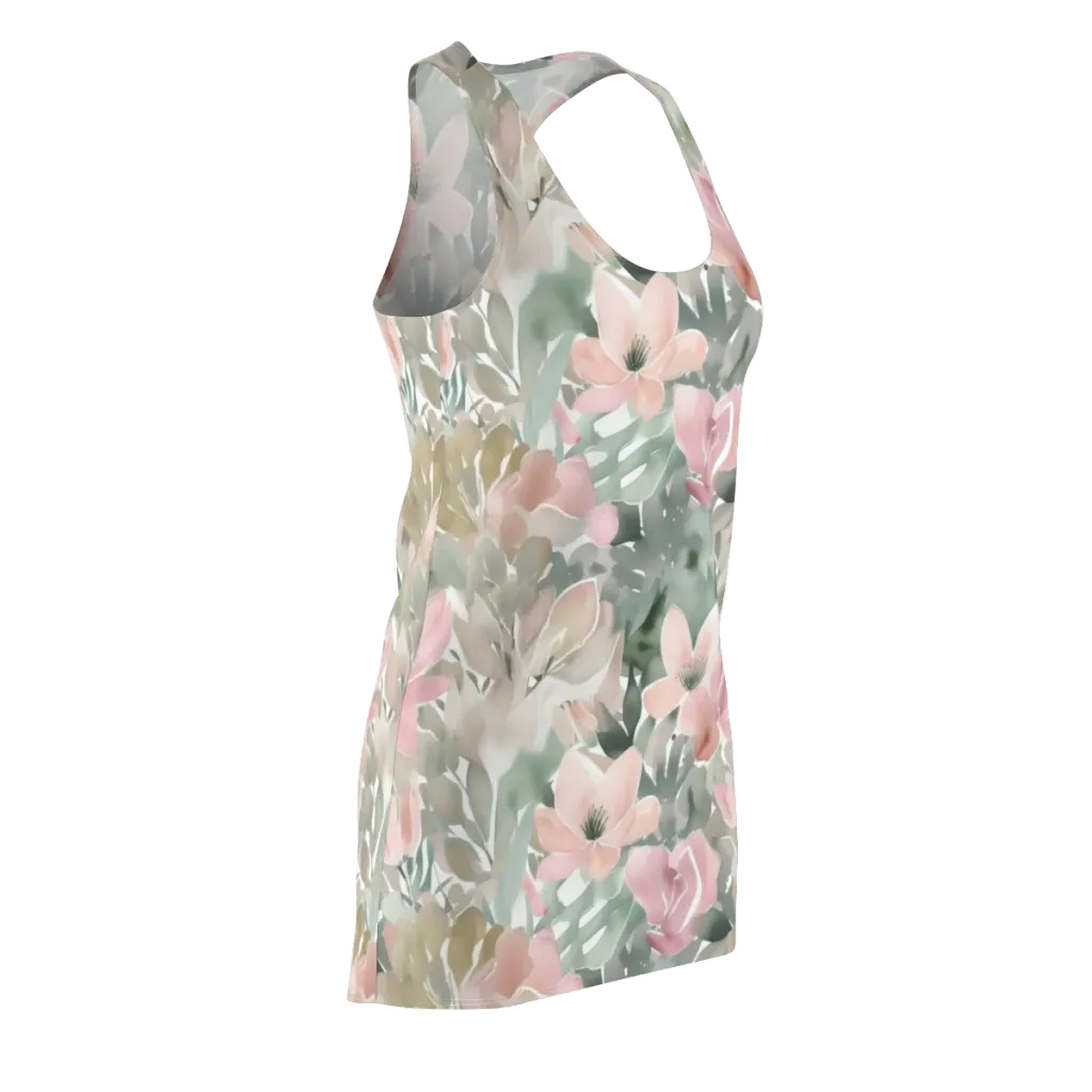 Sage Blossom on Racerback Dress — Front Side