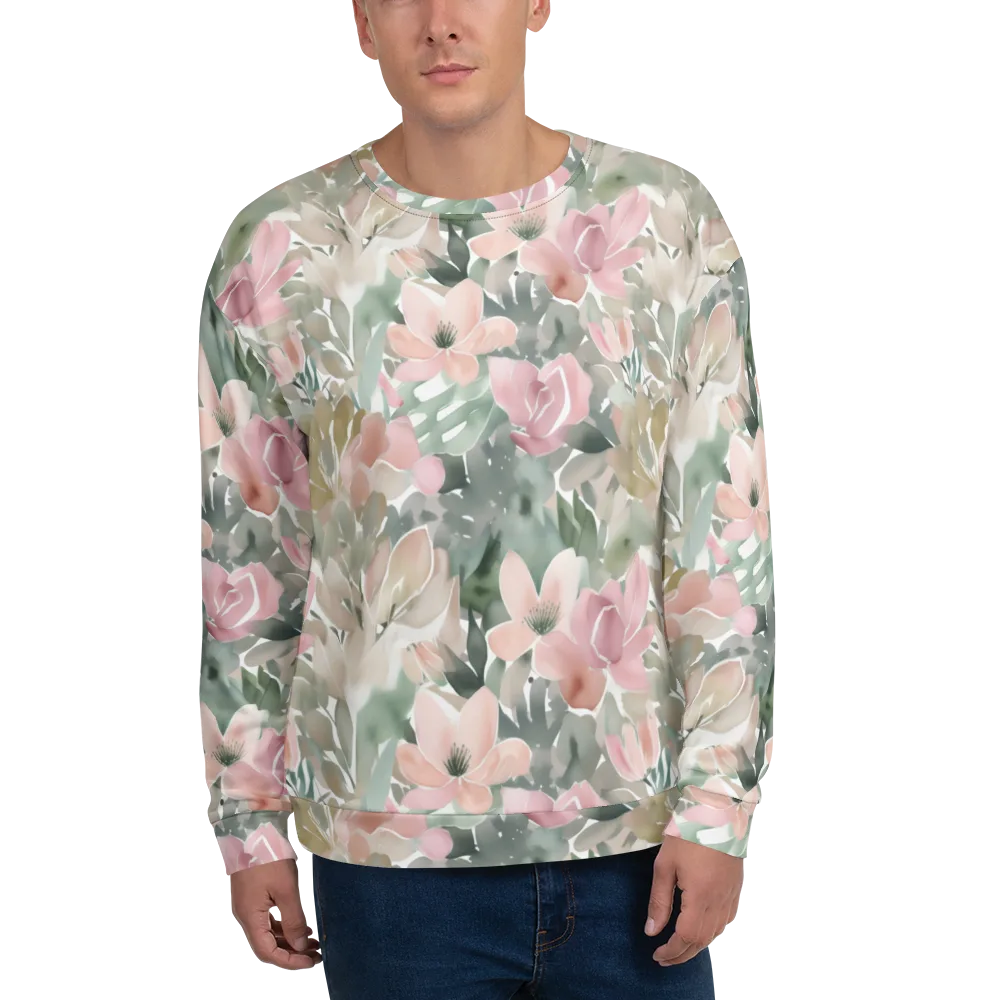 Sage Blossom on Sweatshirt — Front