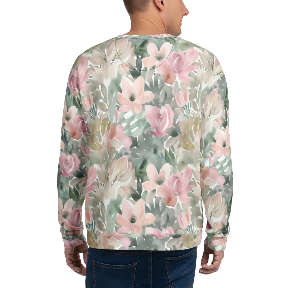 Sage Blossom on Sweatshirt — Back