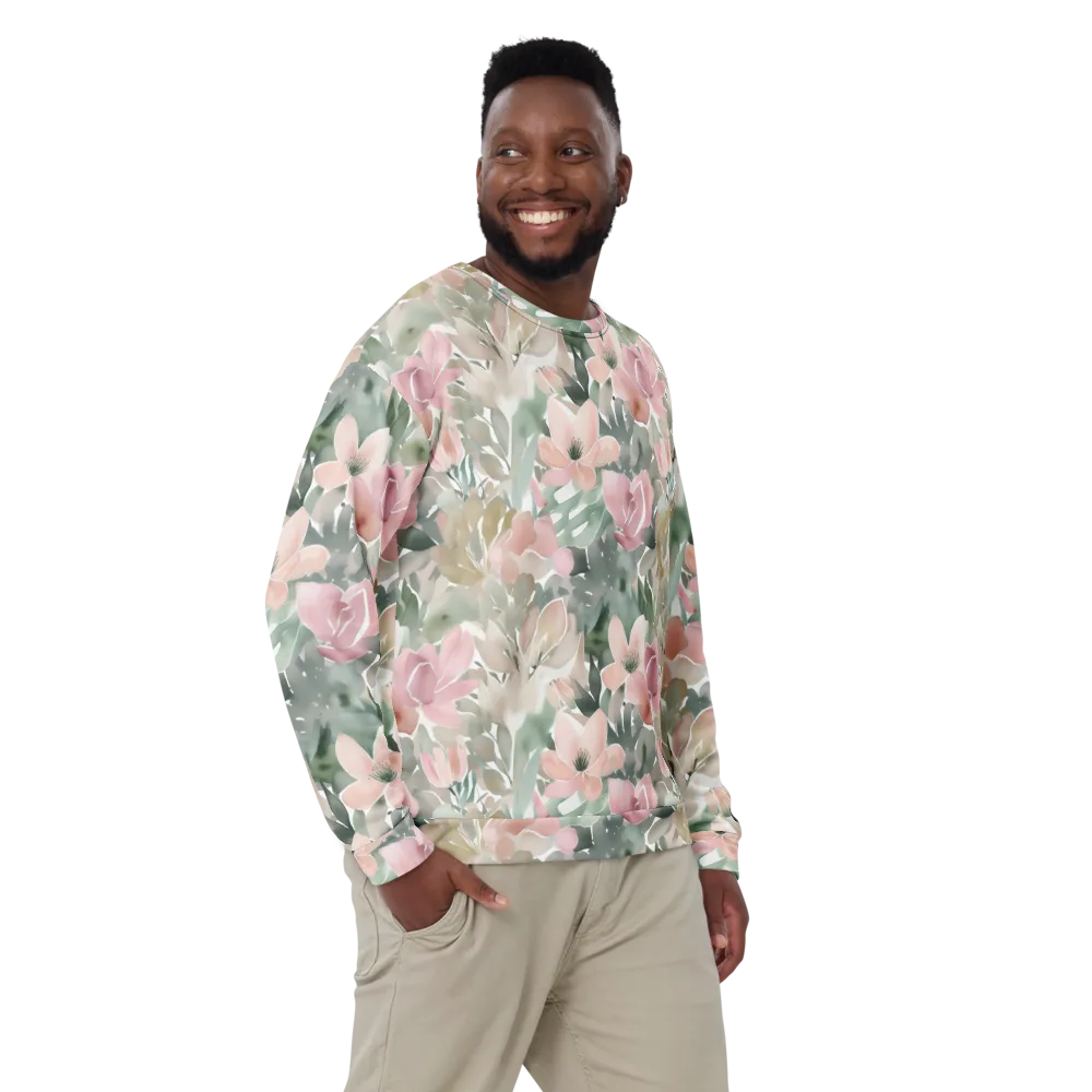 Sage Blossom on Sweatshirt — Front