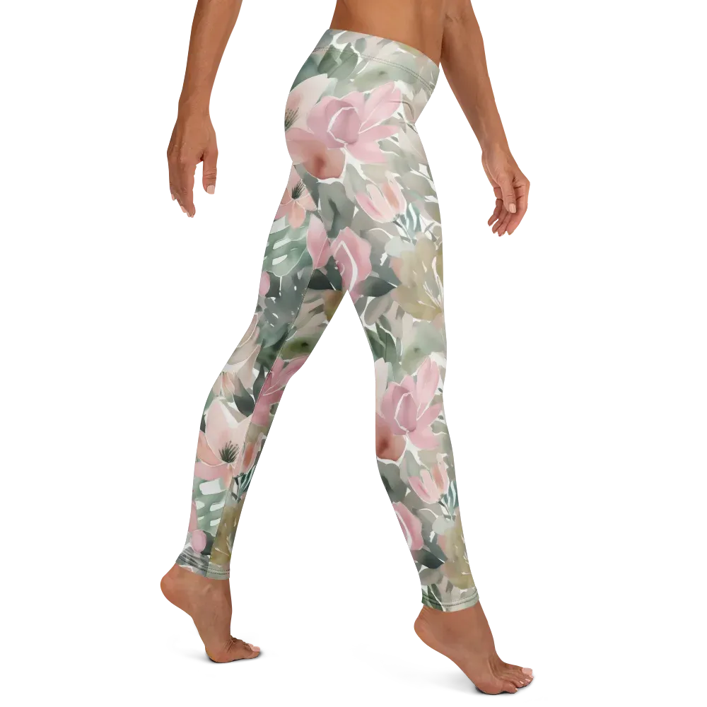 Sage Blossom on Leggings — Right