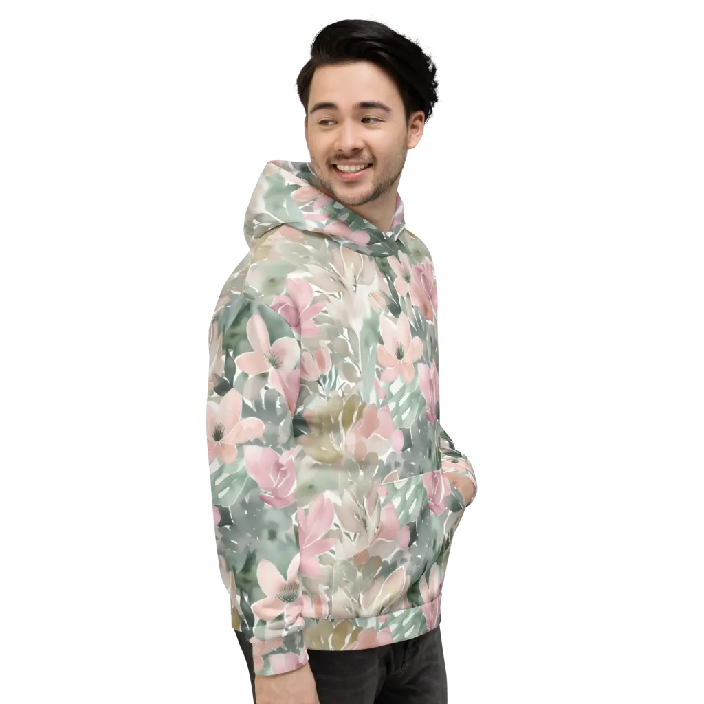 Sage Blossom on Hoodie — Right