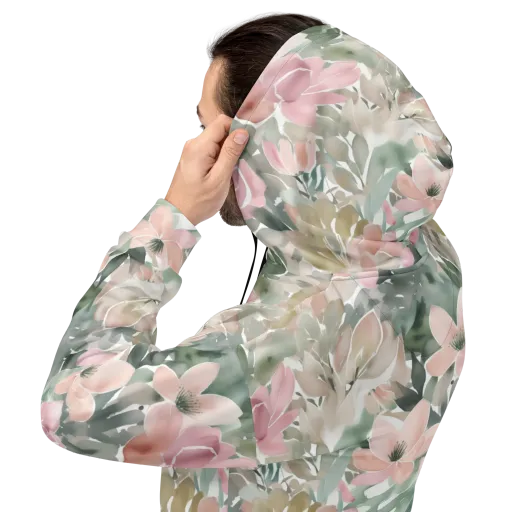 Sage Blossom on a Hoodie