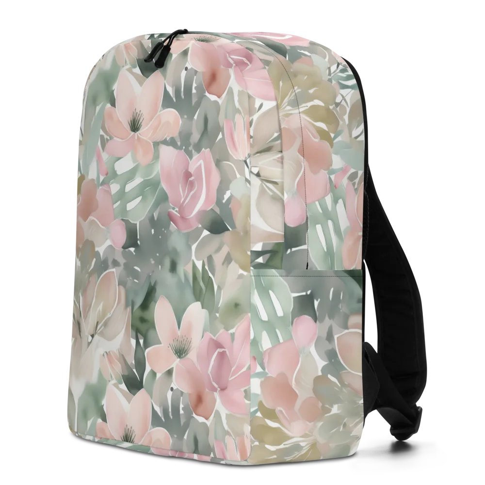Sage Blossom on Minimalist Backpack — Left