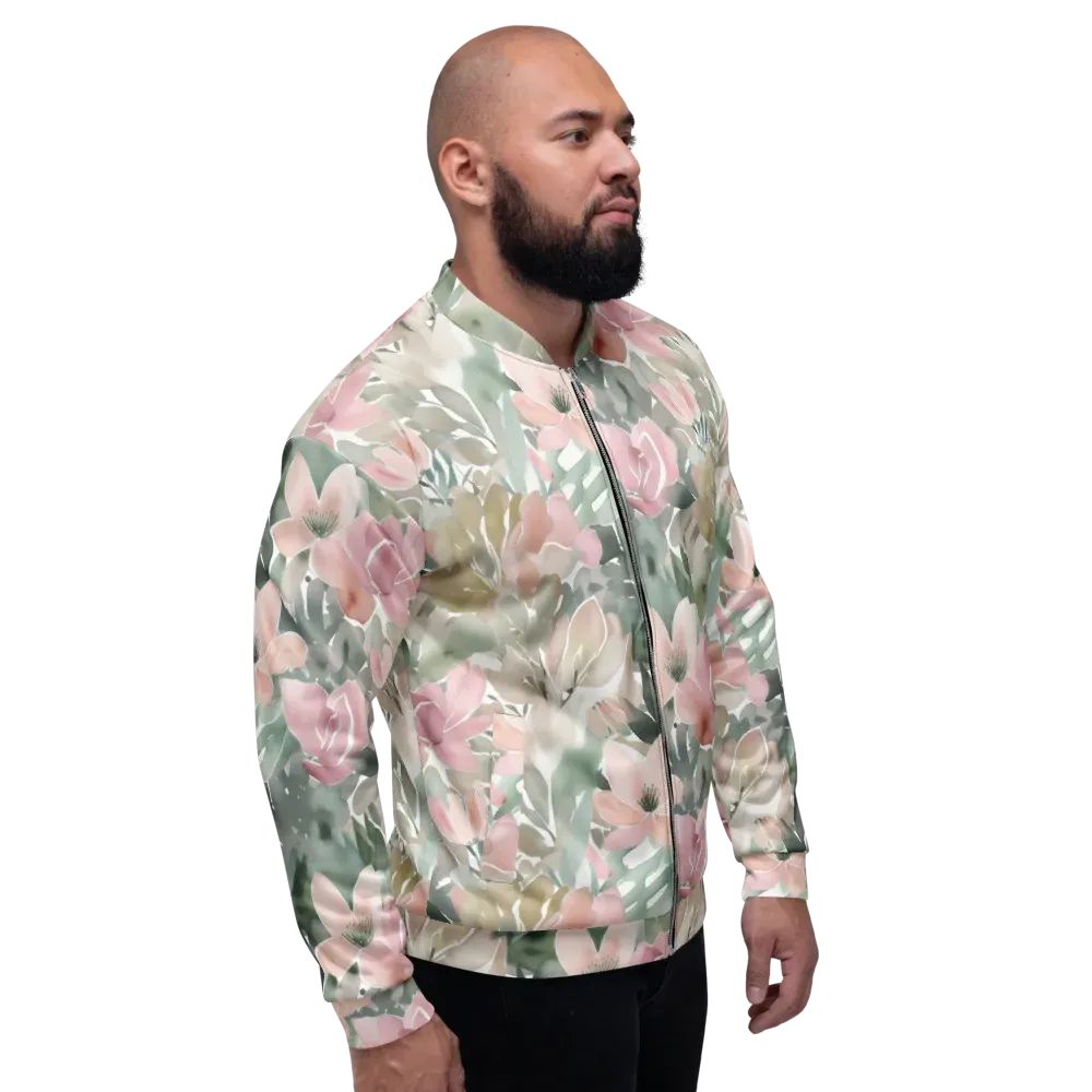 Sage Blossom on Bomber Jacket — Right