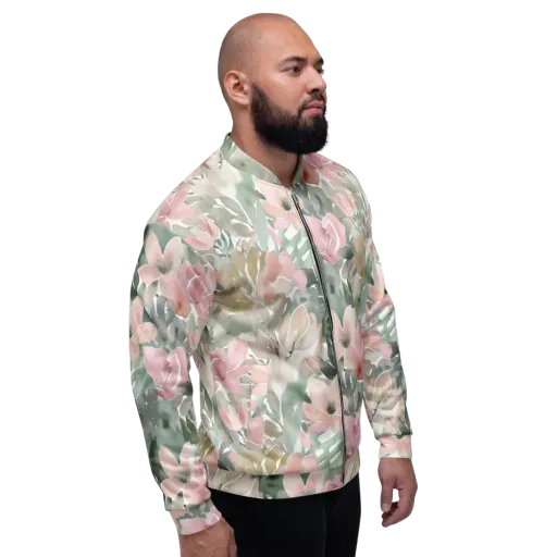 Sage Blossom on a Bomber Jacket