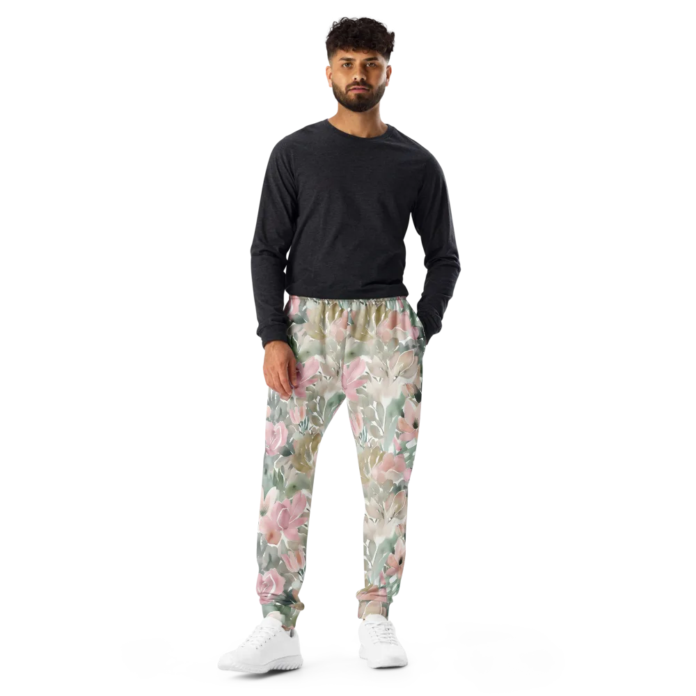 Sage Blossom on Men's Joggers — Front
