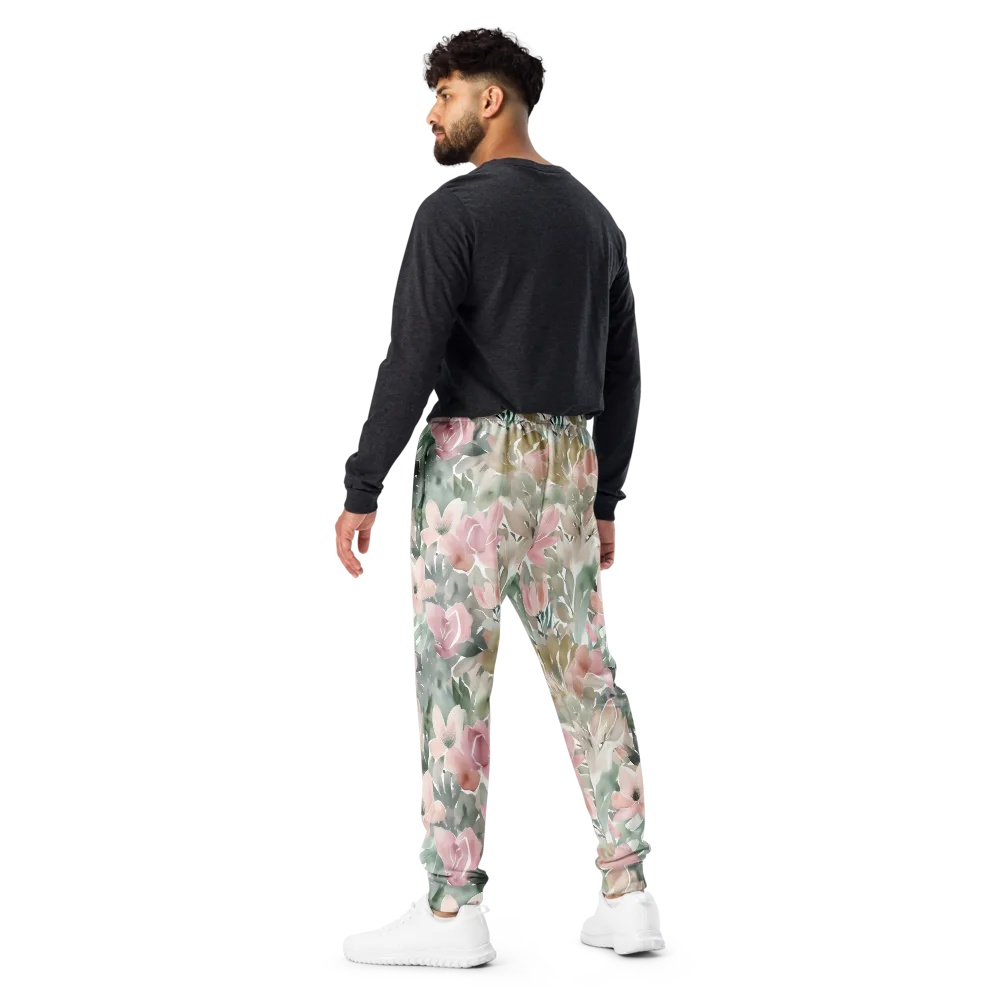 Sage Blossom on Men's Joggers — Back