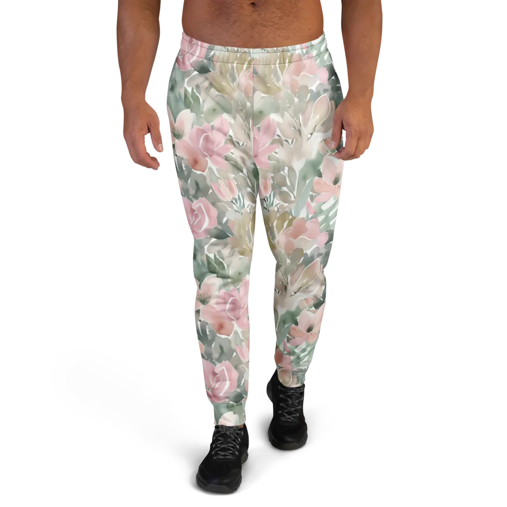 Sage Blossom on Men's Joggers — Front