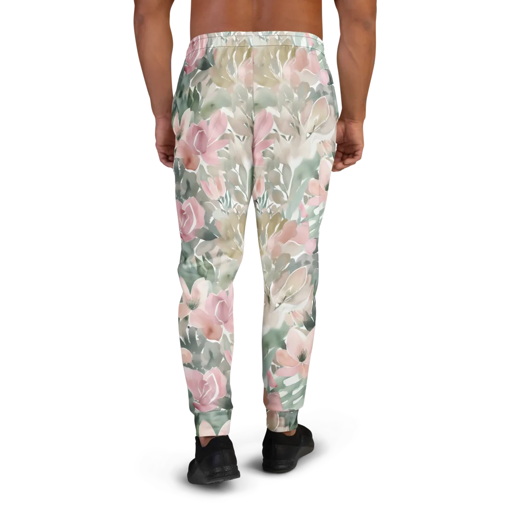 Sage Blossom on Men's Joggers — Back