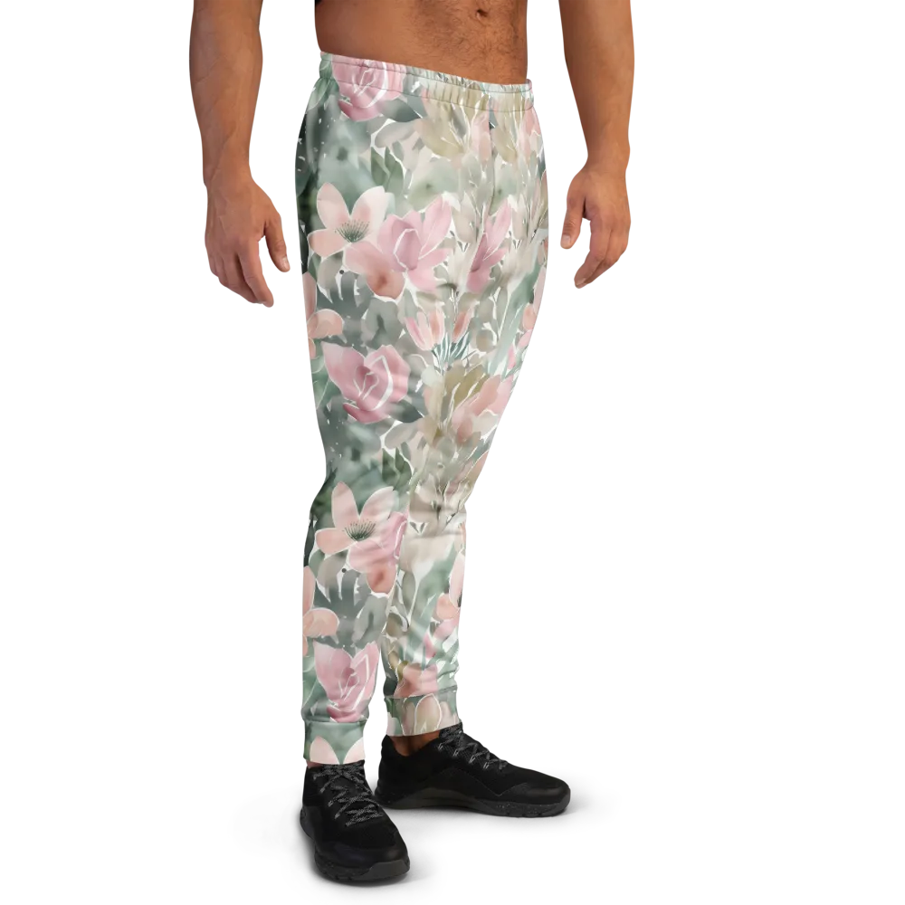 Sage Blossom on Men's Joggers — Right