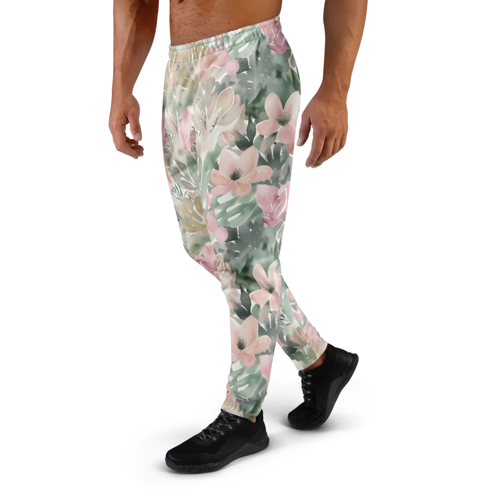 Sage Blossom on Men's Joggers — Left