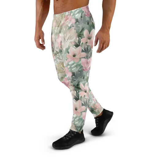 Sage Blossom on a Men's Joggers