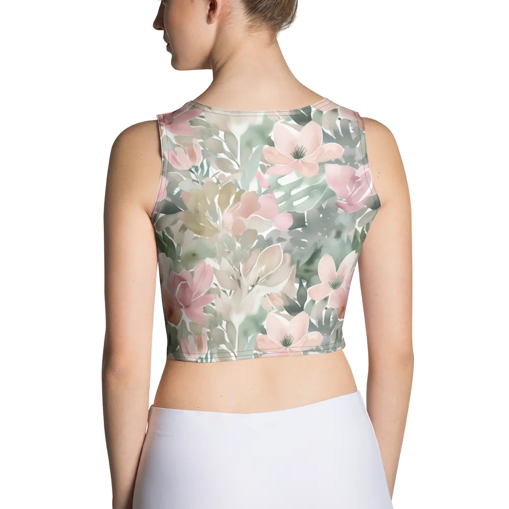 Sage Blossom on Crop Top — Back