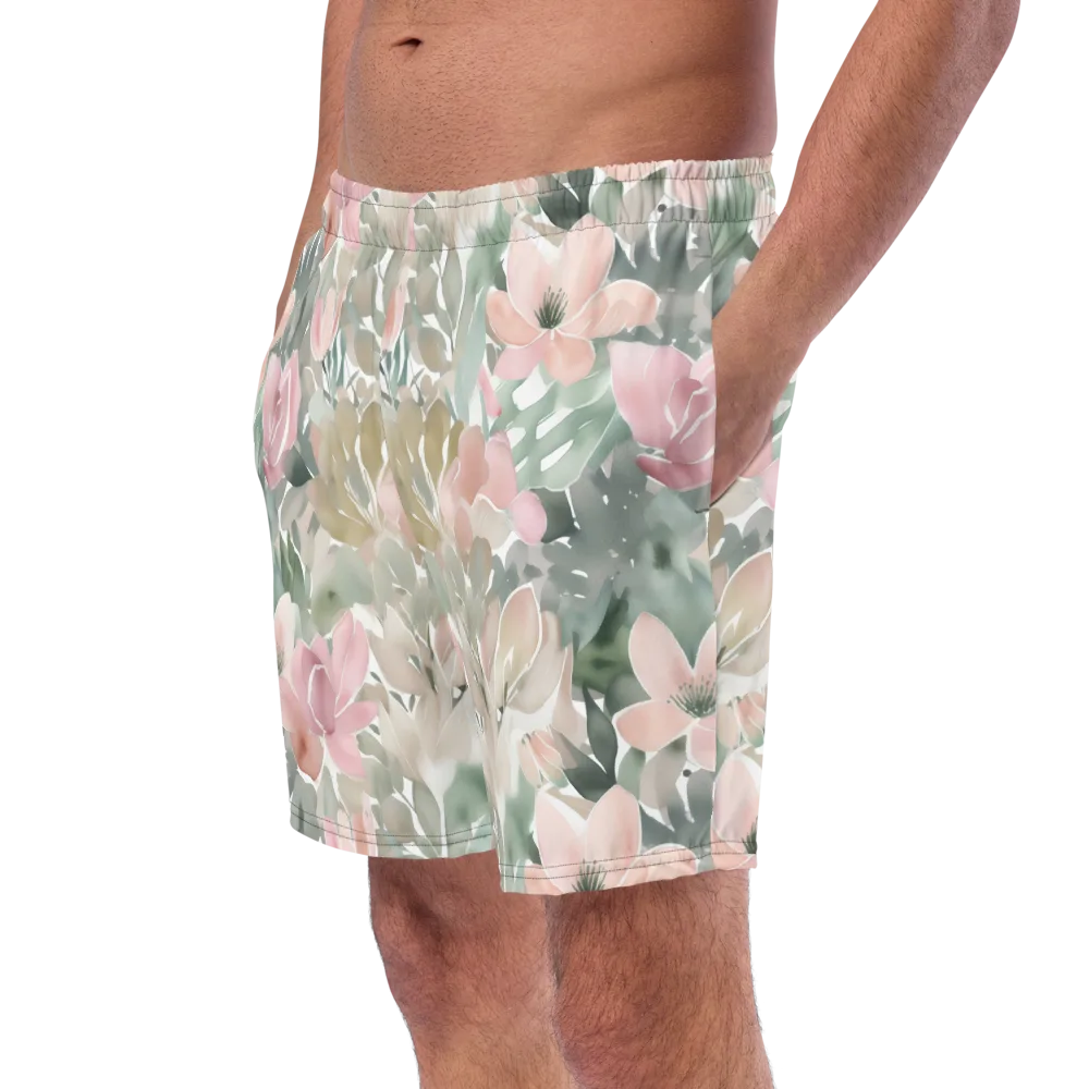 Sage Blossom on Swim Trunks — Left Front