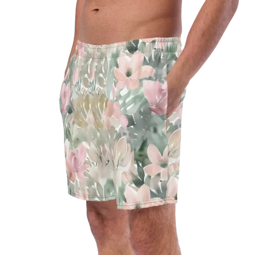 Sage Blossom on a Swim Trunks