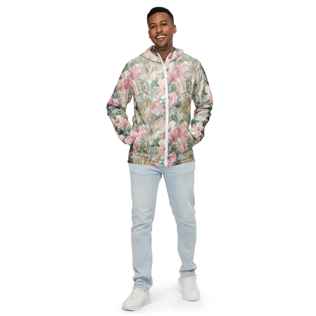 Sage Blossom on Men's Windbreaker — Front