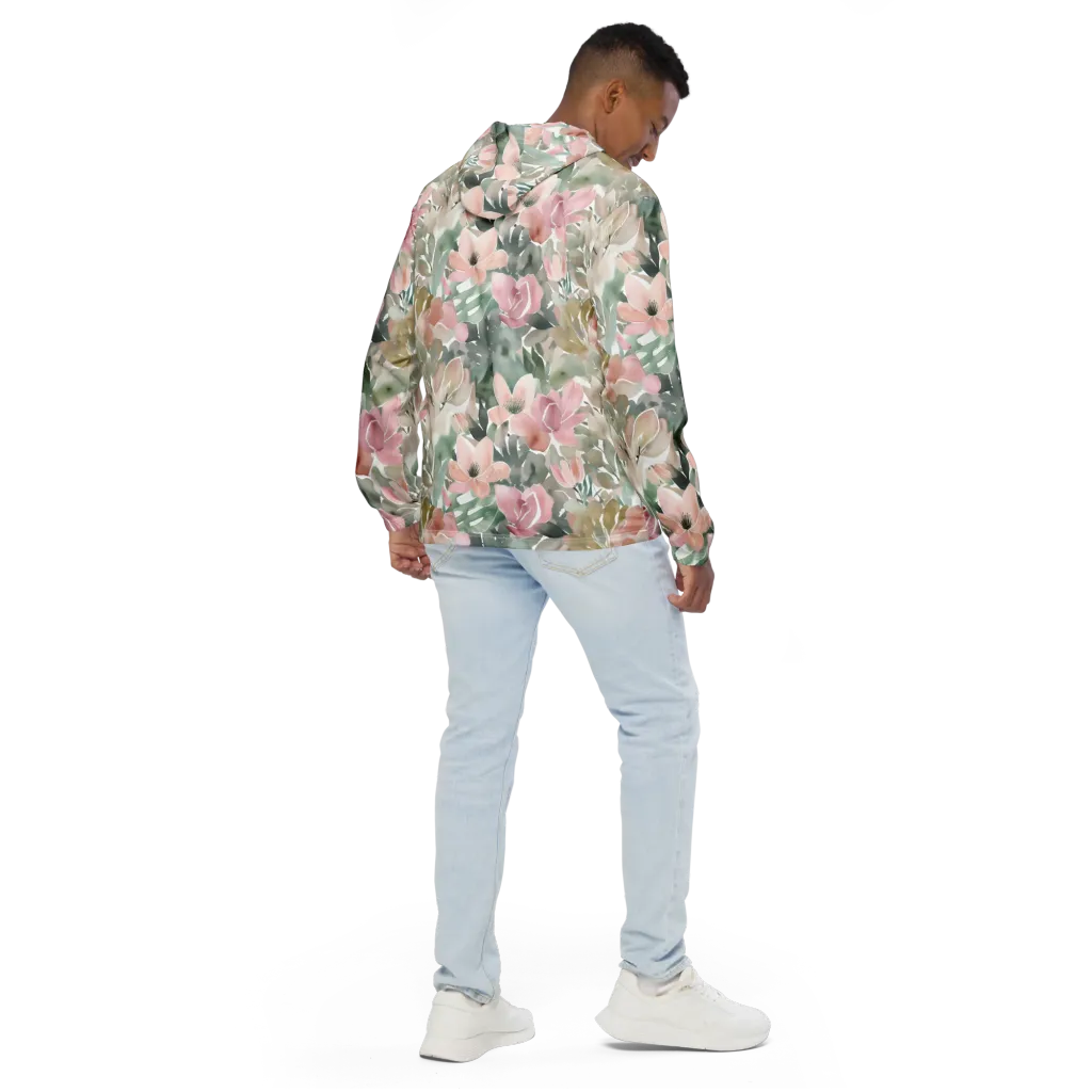 Sage Blossom on Men's Windbreaker — Back