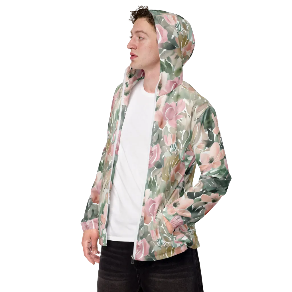 Sage Blossom on Men's Windbreaker — Left Front