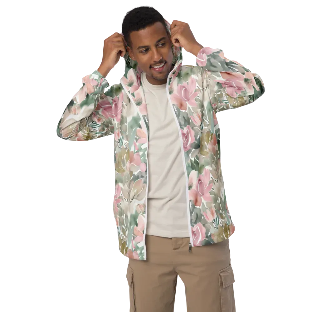 Sage Blossom on Men's Windbreaker — Front