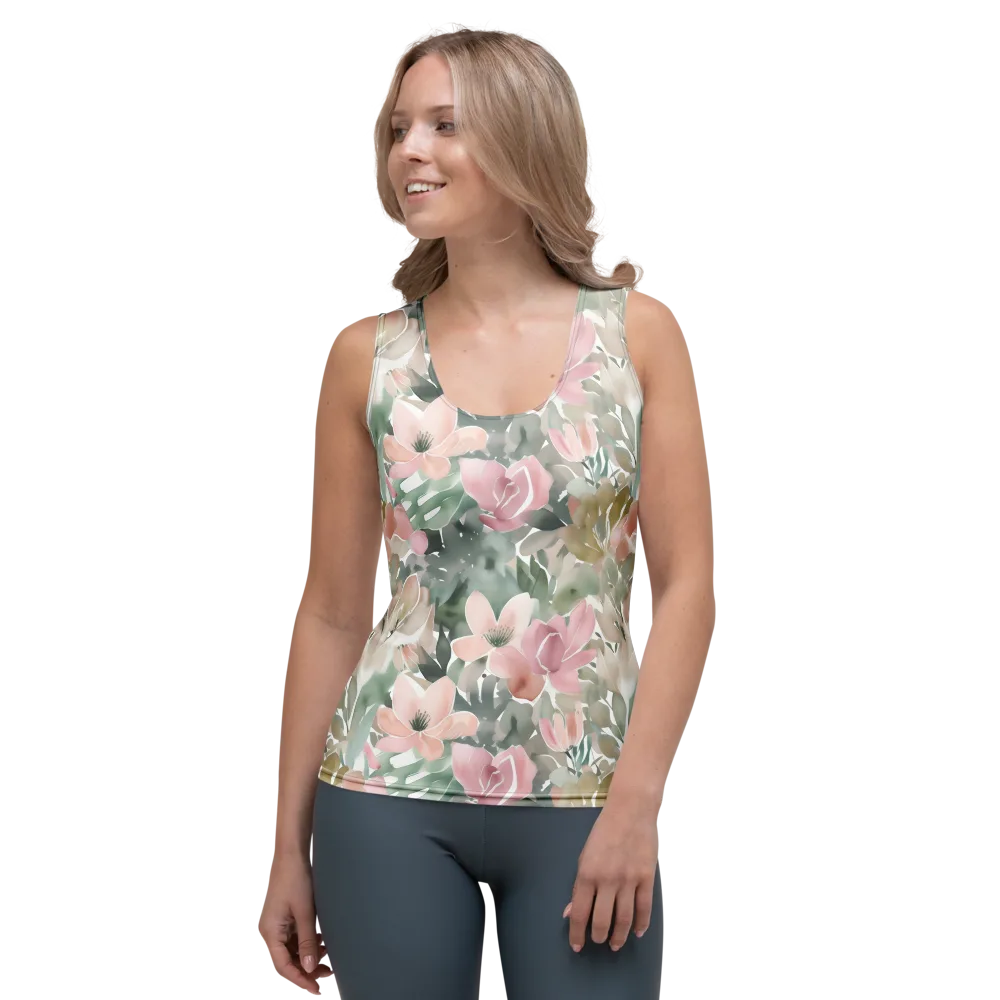 Sage Blossom on Women's Tank Top — Front