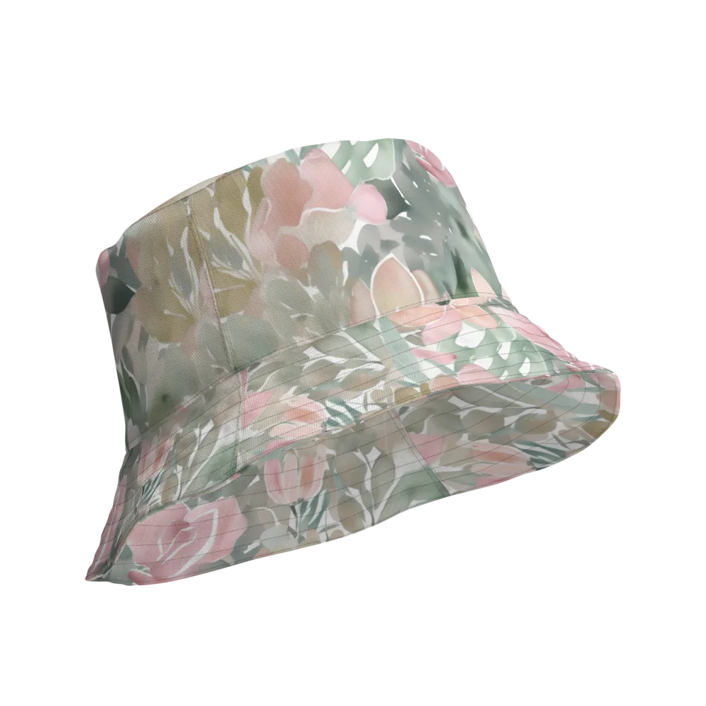 Sage Blossom on Reversible Bucket Hat — Product details Outside