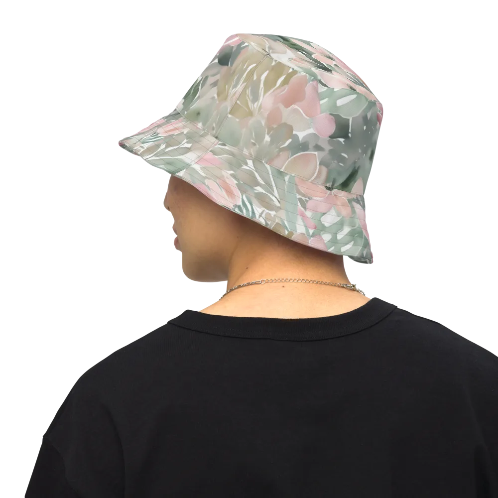 Sage Blossom on Reversible Bucket Hat — Back Inside