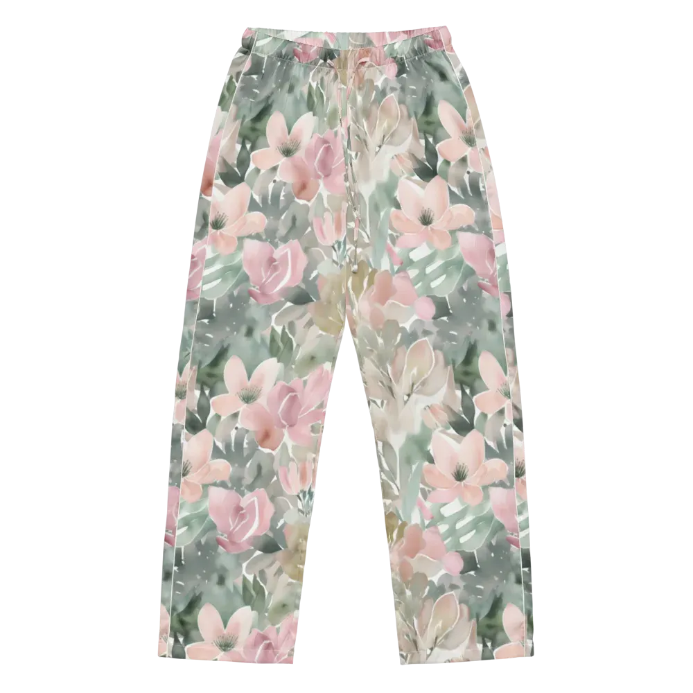 Sage Blossom on Women's Pajama Pants — Front