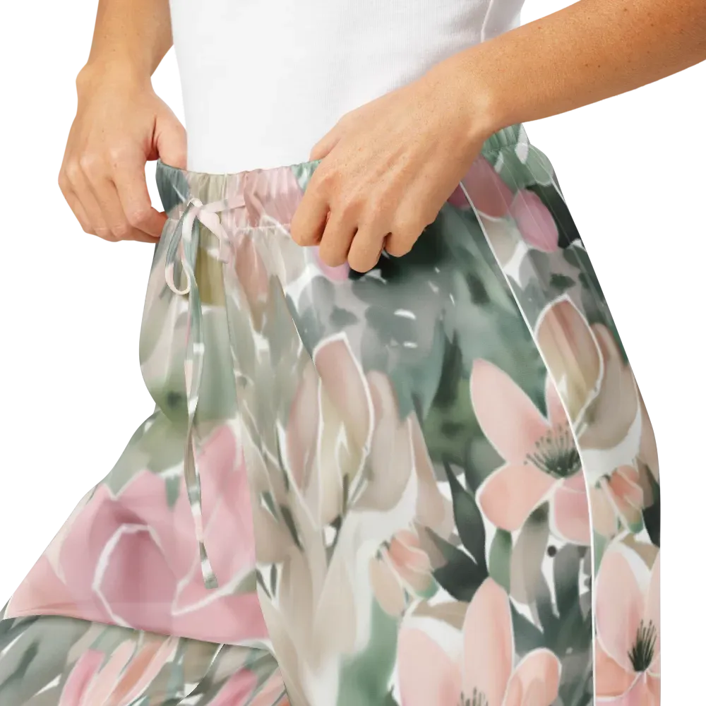 Sage Blossom on Women's Pajama Pants — Product details