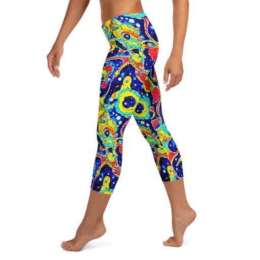 Amoeba Galaxy on a Capri Leggings