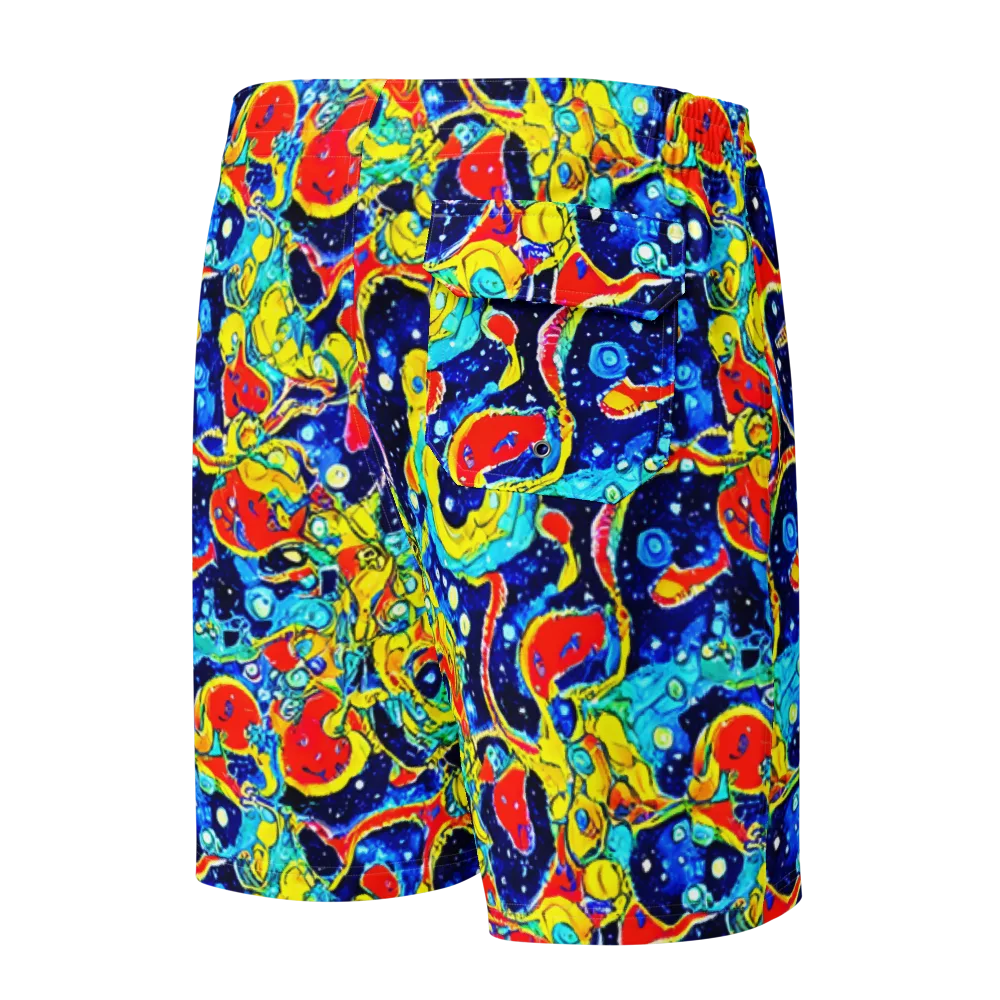 Amoeba Galaxy on Men's Board Shorts — Back