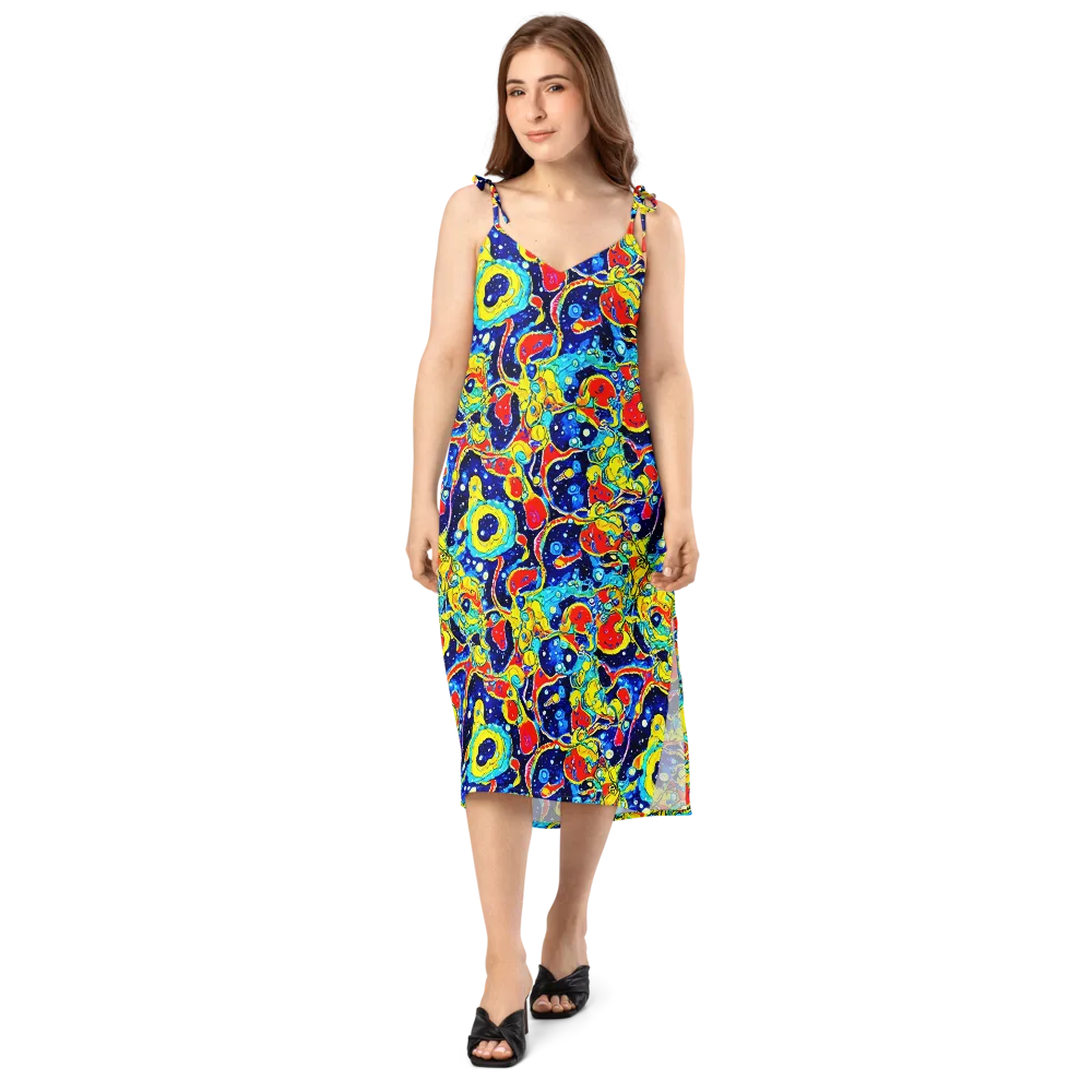 Amoeba Galaxy on Slip Dress — Front