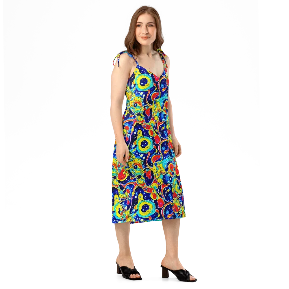 Amoeba Galaxy on Slip Dress — Right Front