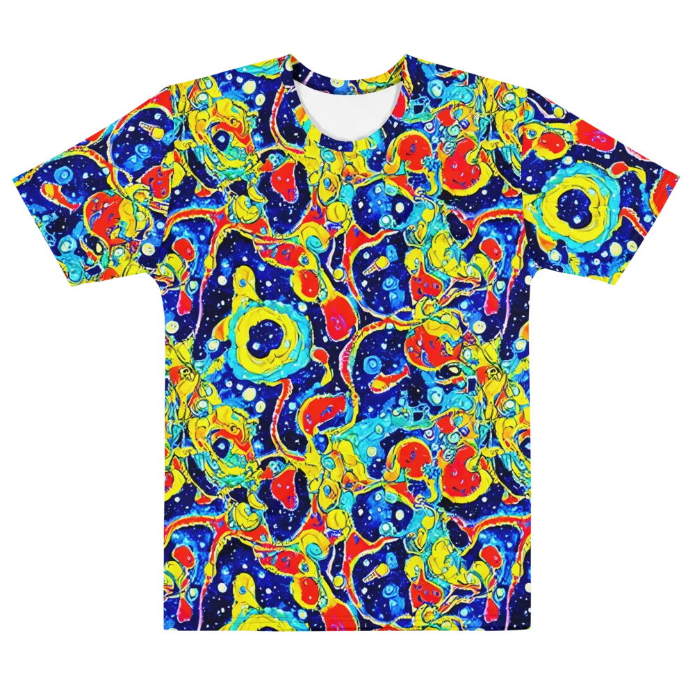 Amoeba Galaxy on Men's Cotton Crew Neck T-Shirt — Front