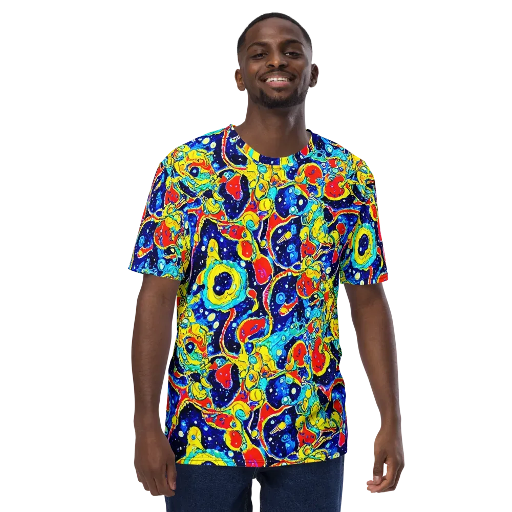Amoeba Galaxy on Men's Crew Neck T-Shirt — Front