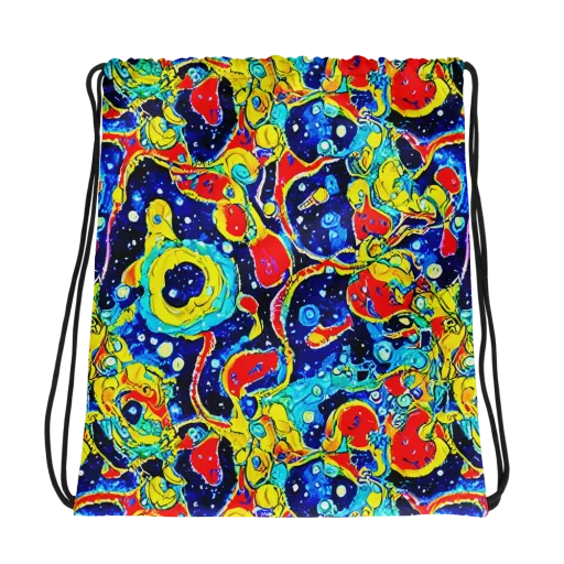 Amoeba Galaxy on a Drawstring Bag
