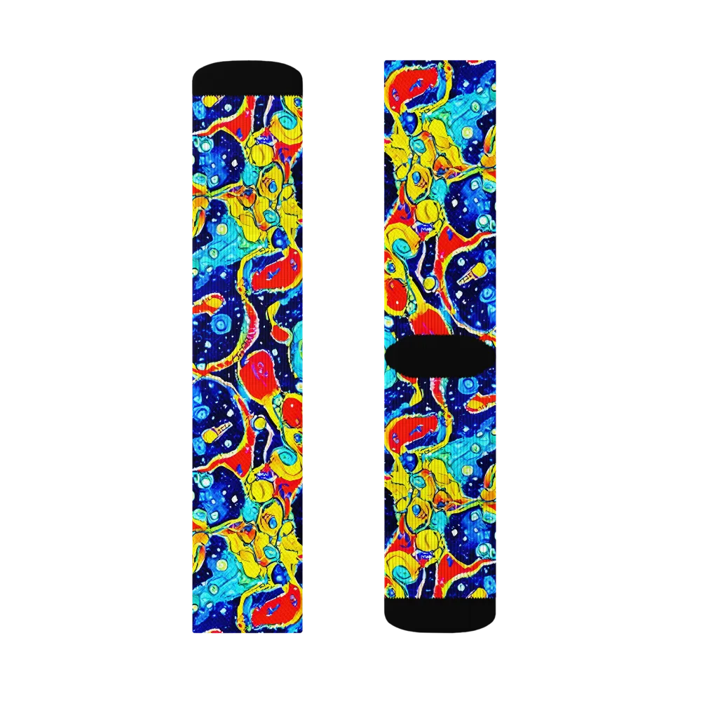 Amoeba Galaxy on Socks — Right Sock