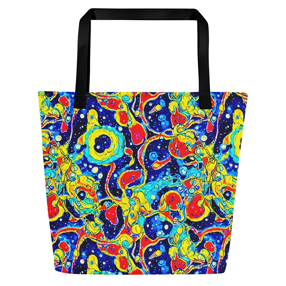 Amoeba Galaxy on Large Tote Bag W/ Pocket — Front