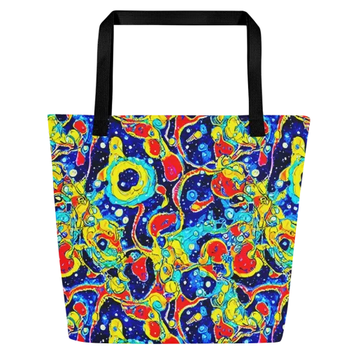 Amoeba Galaxy on a Large Tote Bag W/ Pocket