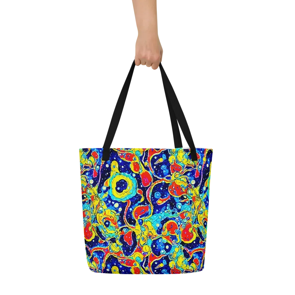 Amoeba Galaxy on Large Tote Bag W/ Pocket — Front