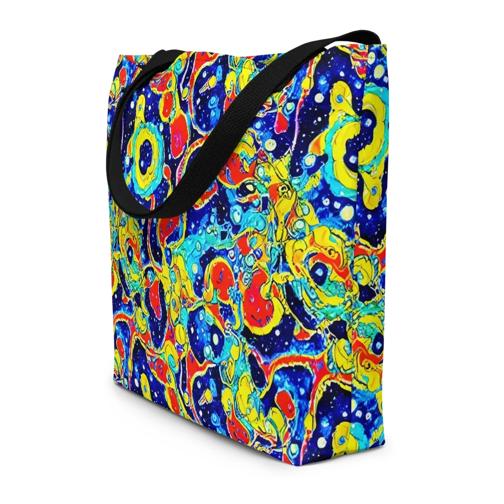 Amoeba Galaxy on Large Tote Bag W/ Pocket — Front