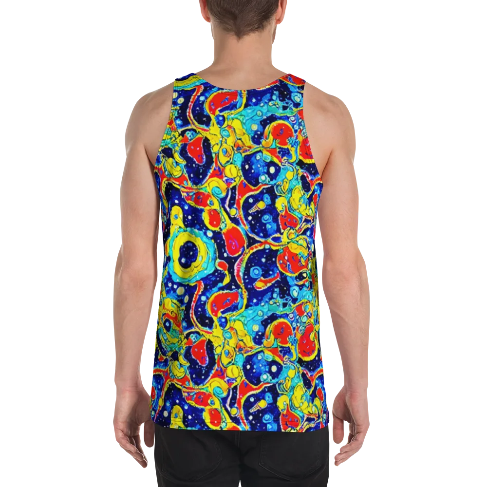 Amoeba Galaxy on Men's Tank Top — Back