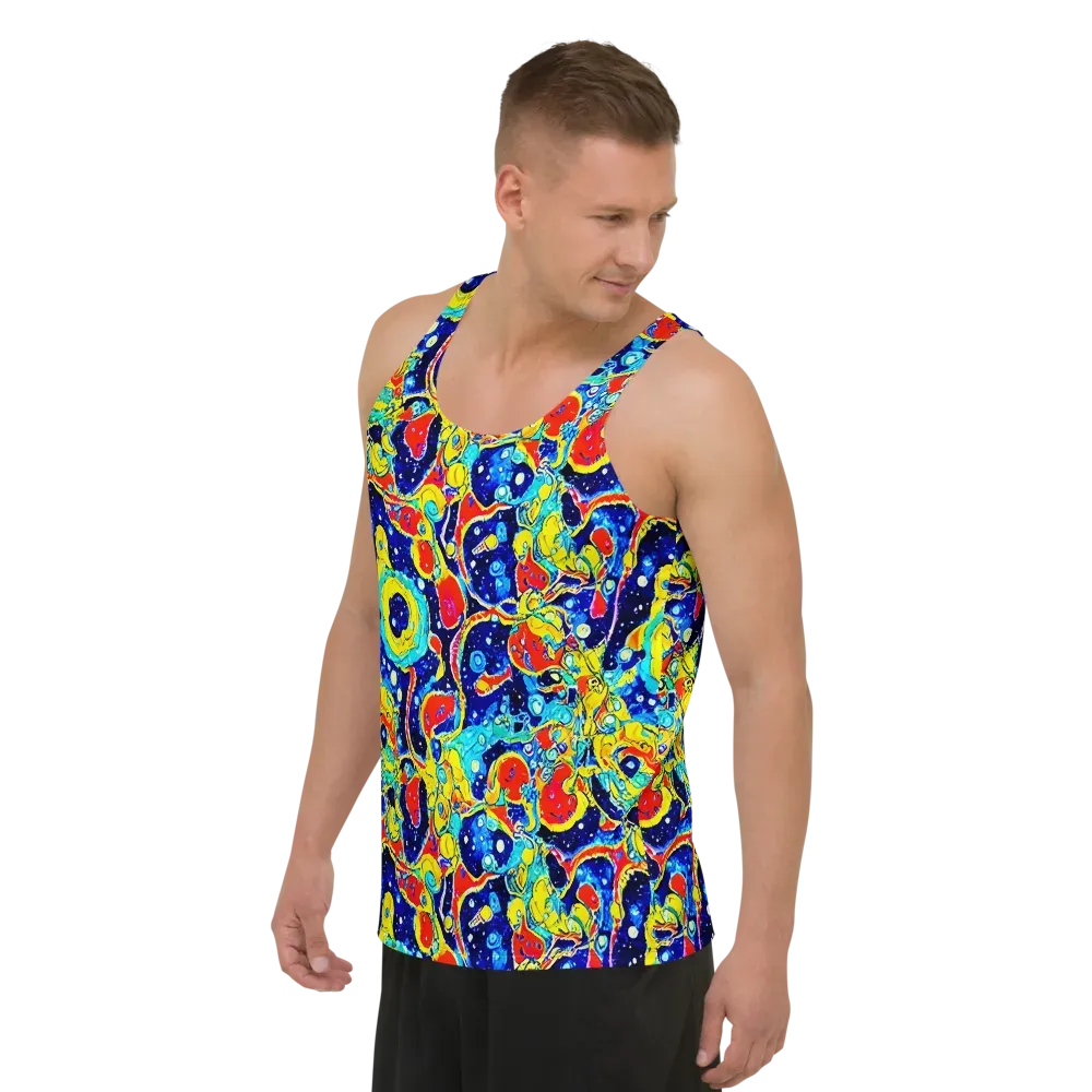 Amoeba Galaxy on Men's Tank Top — Left Front
