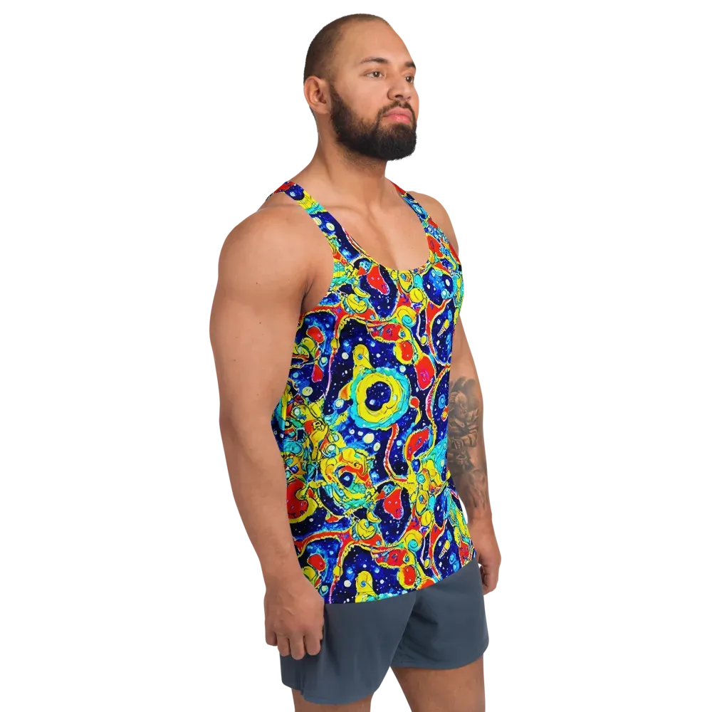 Amoeba Galaxy on Men's Tank Top — Right Front