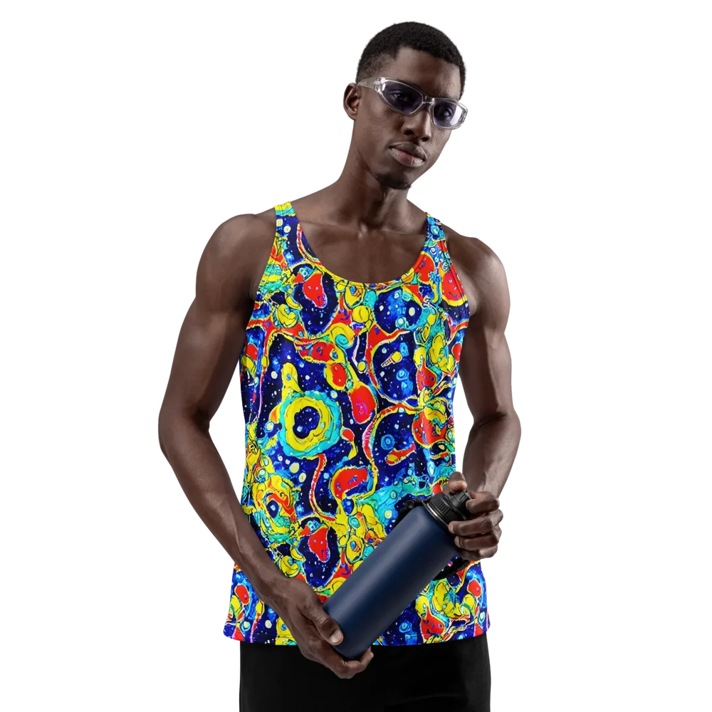Amoeba Galaxy on Men's Tank Top — Front