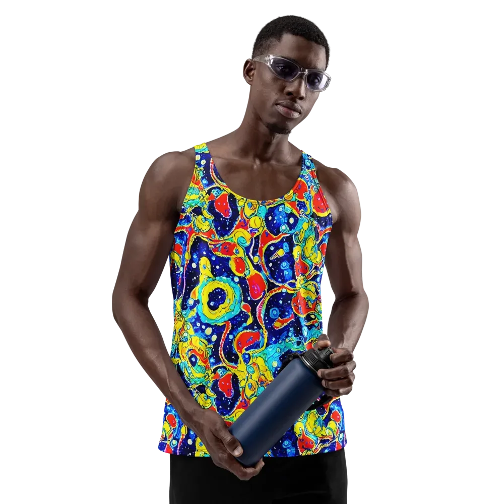 Amoeba Galaxy on Men's Tank Top — Front