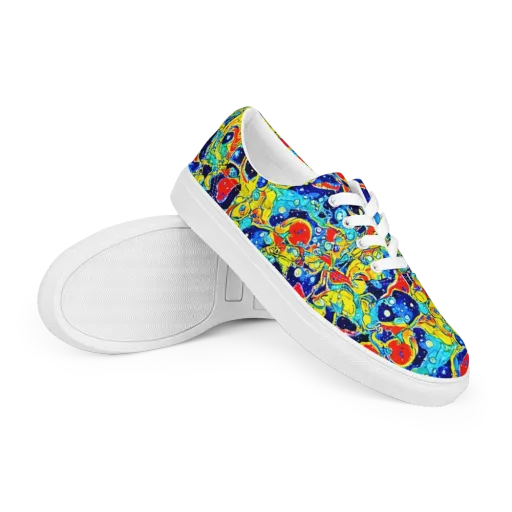 Amoeba Galaxy on a Men's Lace-Up Canvas Shoes